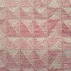 Zwaar geweven chenille stof in magnolia-wit met een trendy Bohemian ingeweven patroon.
