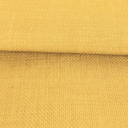 Bristol Mustard sterke meubelstof met fijn geweven linnenstructuur en non-woven backing, ideaal voor meubelbekleding en mooie afwerking.
