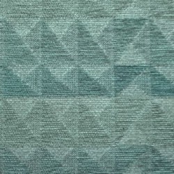 Zwaar geweven chenille stof in Niagara-blauw met een trendy Bohemian ingeweven patroon.